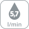Water usage limiter 5,7l/min